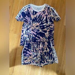 Adidas Tie Dye Matching Short Set